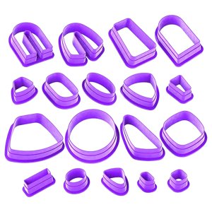 Bothyi - 18 Piezas De Cortadores De Arcilla Polimérica De Plástico Para Hacer Pendientes, Moldes Para Niños