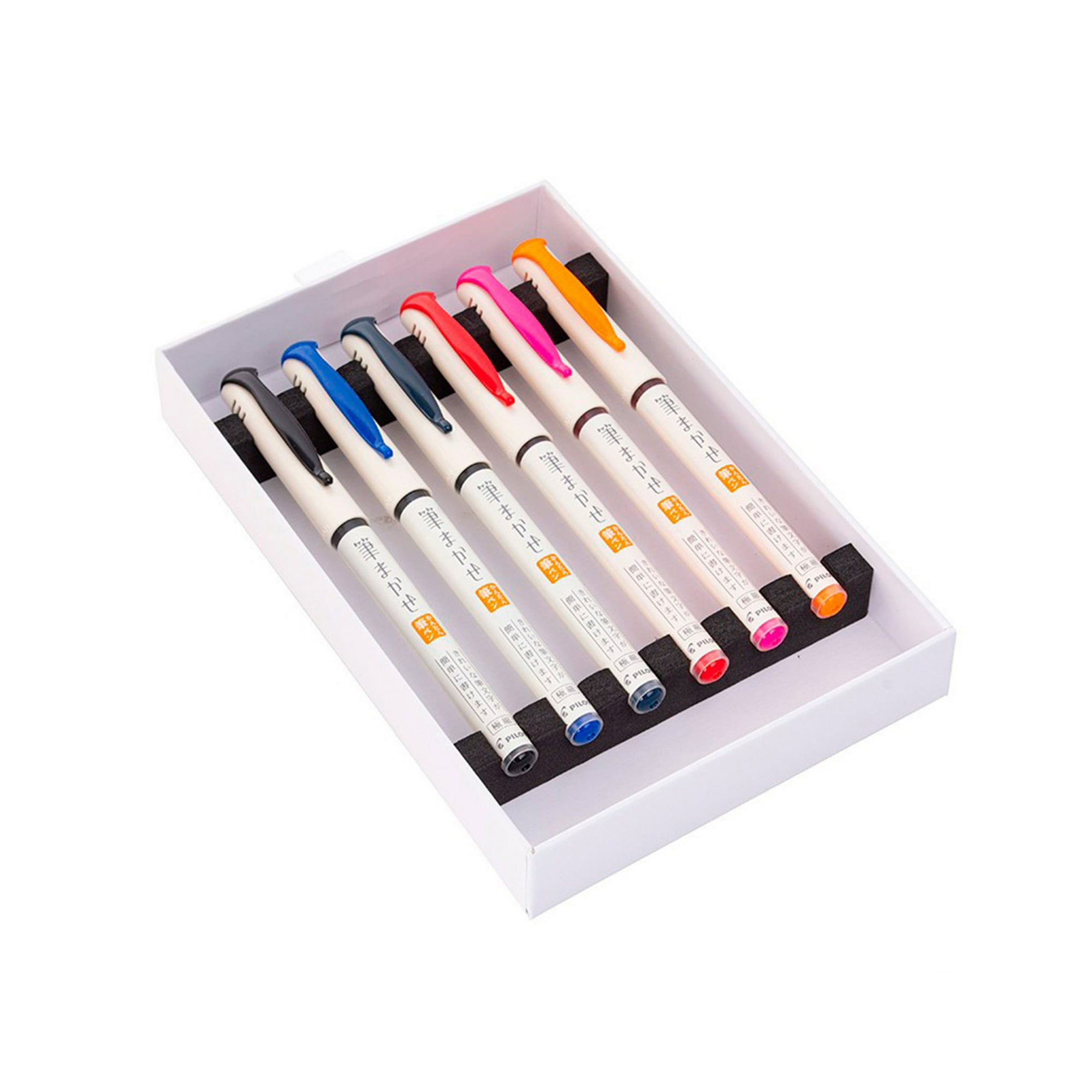 Set 6 Pinceles Brush Pen Fude Makase Punta Extrafina Pilot
