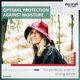thumbnail image 2 of Sombrero de lluvia AWHA Souwester rojo unisex impermeable, 2 of 6