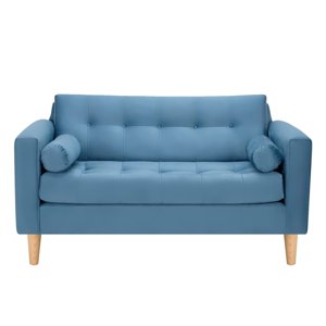 Bodevir - Sofa Retro 2C Felpa 05 Azul Petroleo