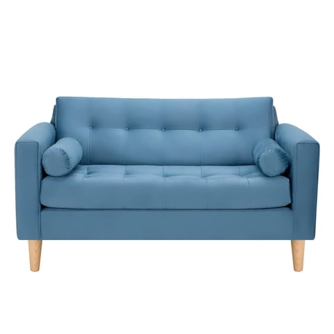 Bodevir - Sofa Retro 2C Felpa 05 Azul Petroleo