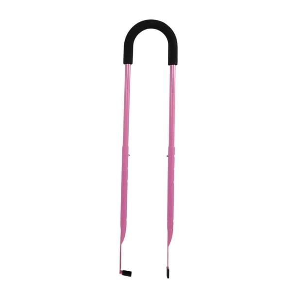 Mango de Entrenamiento para Bicicleta, Mango de Empuje para Aprendizaje de Bicicleta, Fácil de Instalar, Barra de Empuje de Equilibrio, Barra de Empuj Rosa
