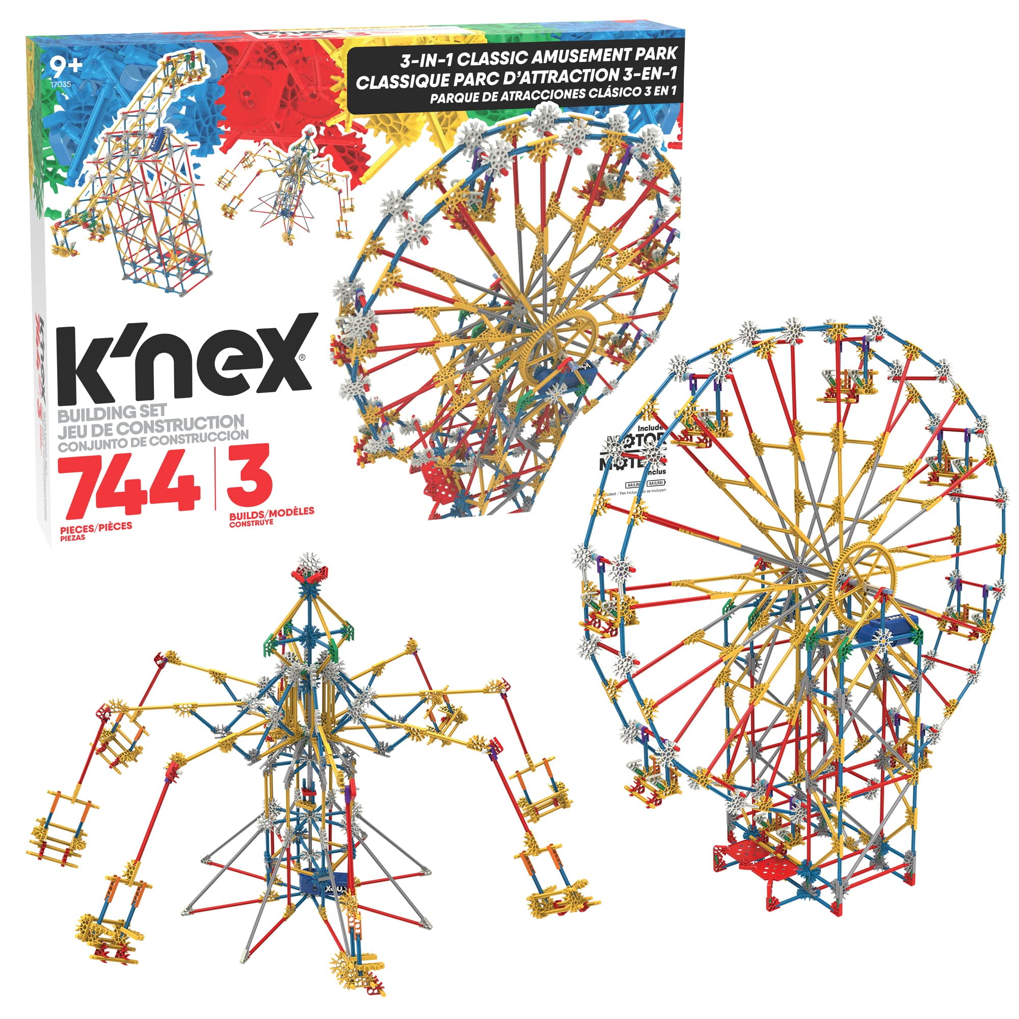 Basic Fun - Set De Construcción K'nex Education Stem Explorations Parque De Atracciones 3 En 1