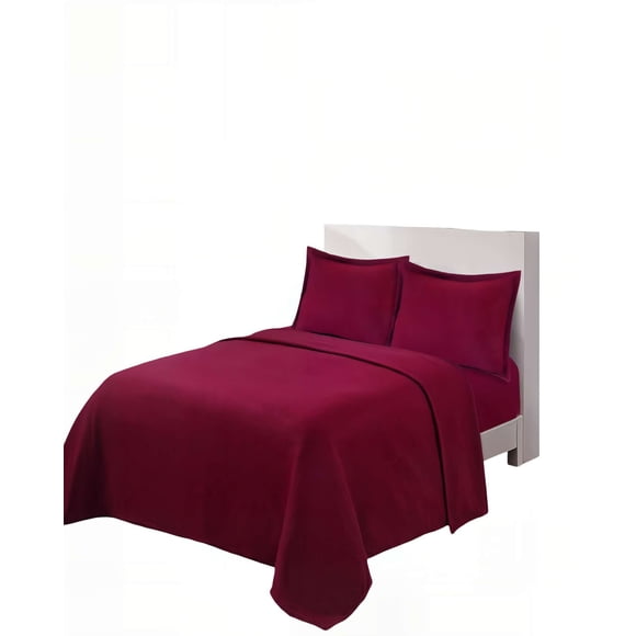 Sabana Polar Premium Teng Fei 2 Plazas Color Burdeo