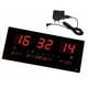 thumbnail image 2 of Reloj Mural Led Digital Temperatura Y Alarma 36cm X 15cm, 2 of 5