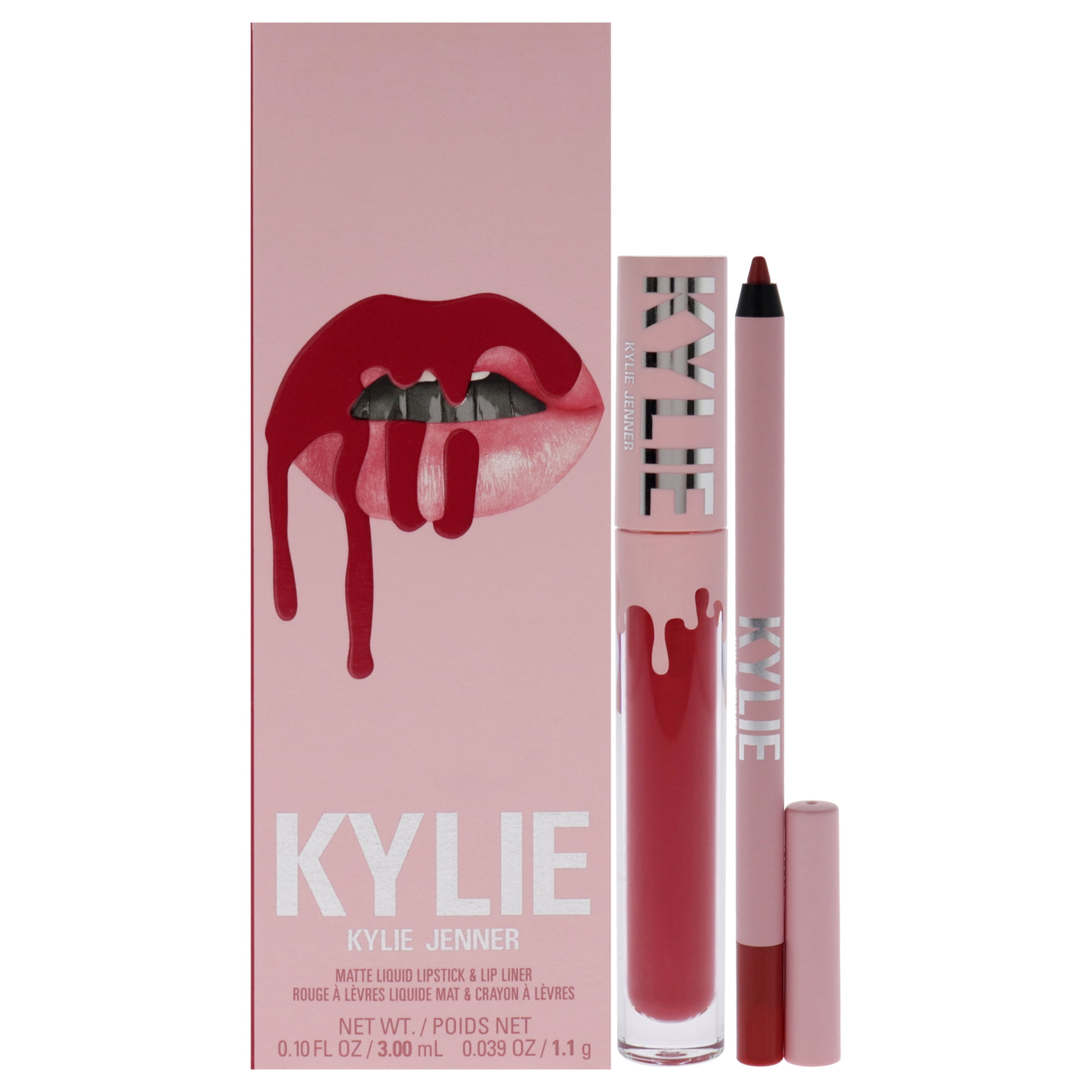 Kylie Cosmetics - Kit De Labios Mate - 503 Bad Lil Thing De Para Mujeres - 2 Barras De Labios Líquidos Mate De 0,10 Oz Y Delineador De Labios De 0,039 Oz