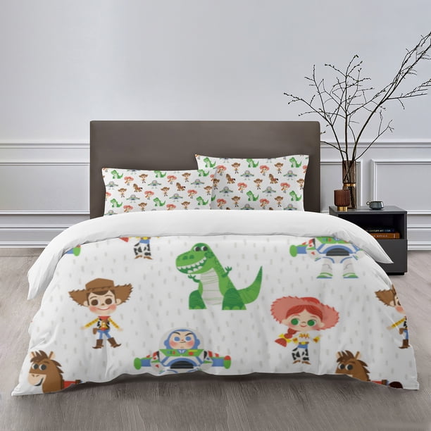 Toy Story Bedding Sets Bed Cartoon Duvet Cover Lightweight 3 Piece Bet Sets for Kids Boys Girls