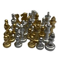 Magideal - 32 Piezas De Ajedrez, Solo Figuras De Ajedrez, Accesorios De Juego, Piezas De Ajedrez Para Tablero De Ajedrez, Rompecabezas Para 2 Jugadores, Peones,