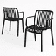 thumbnail image 5 of 2 Sillas Negras Para Terraza O Quincho Diseño Abierto Moderno, 5 of 7