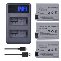 Genérico - 3 Baterías Lp-E8 + Cargador Doble Lc-E8 Alternativo Canon