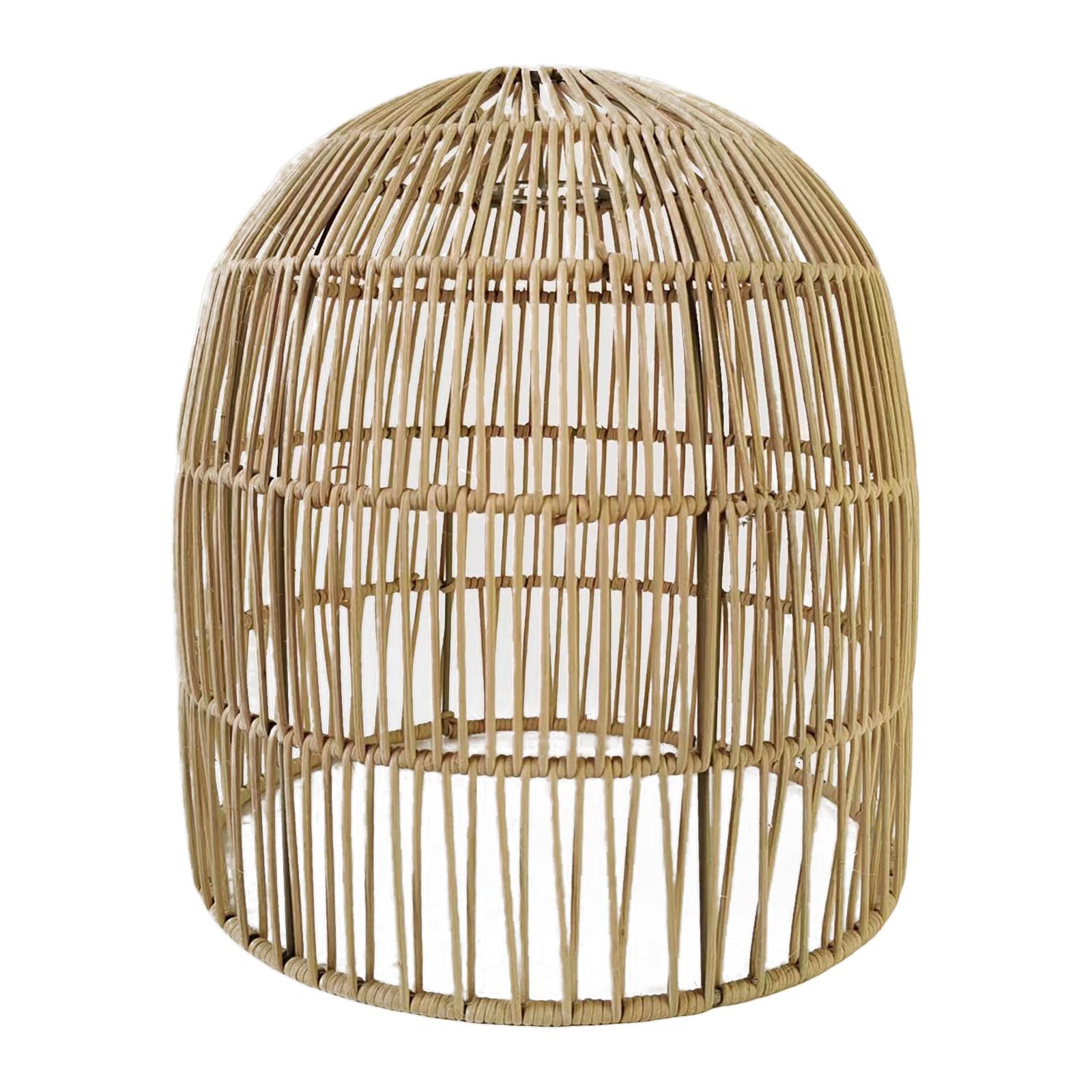 Magideal - Lámpara De Ratán Pantalla Lámpara De Mimbre Iluminación Colgante Luz De Techo Pantalla Artesanía Colgante Rústico Sombra De Luz Para Cafetería Adorno 25Cmx26Cm