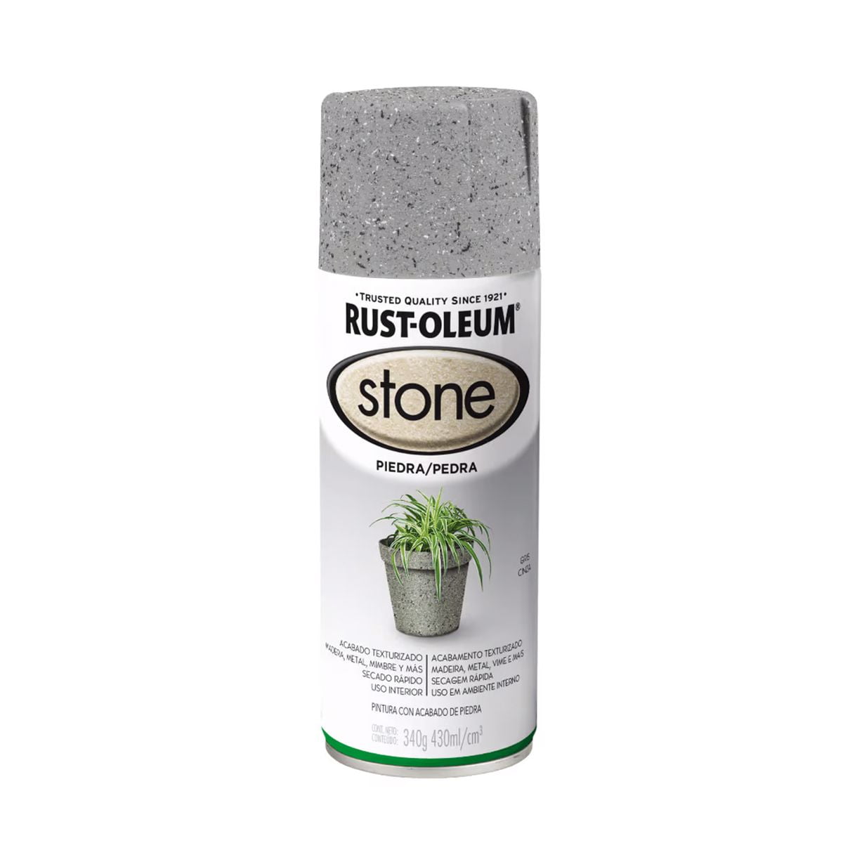 Rust-oleum - Pintura En Spray Acabado Piedra Gris Texturado 340 G