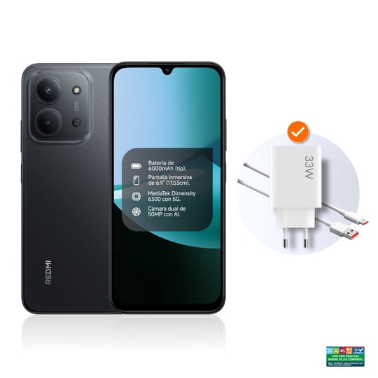 Smartphone Redmi 15c 4g 256gb Negro Xioami Xiaomi