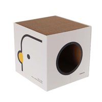 Magideal - Casa Corrugada Para Gatos, Condominio Para Gatitos, Castillo Escondite, Cama Para Salón, Caja Rascadora Para Gatos, Decoración Del Hogar Para Cumpleañ 32Cmx32Cmx32Cm