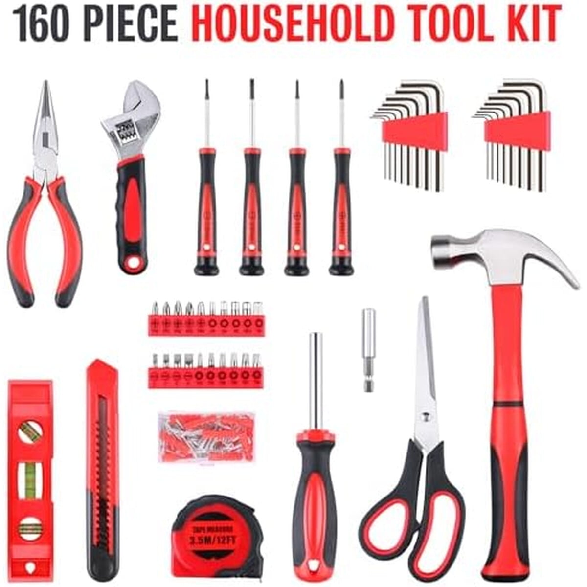 Winner - Kit Herramientas 160 Piezas Acero Hogar