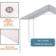 thumbnail image 4 of Cubierta de toldo para cochera 305 x 610 cm blanca de tela PE, 4 of 7