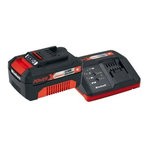 Einhell - Kit Batería 4 Ah Y Cargador 18V, Power X-Change Rojo