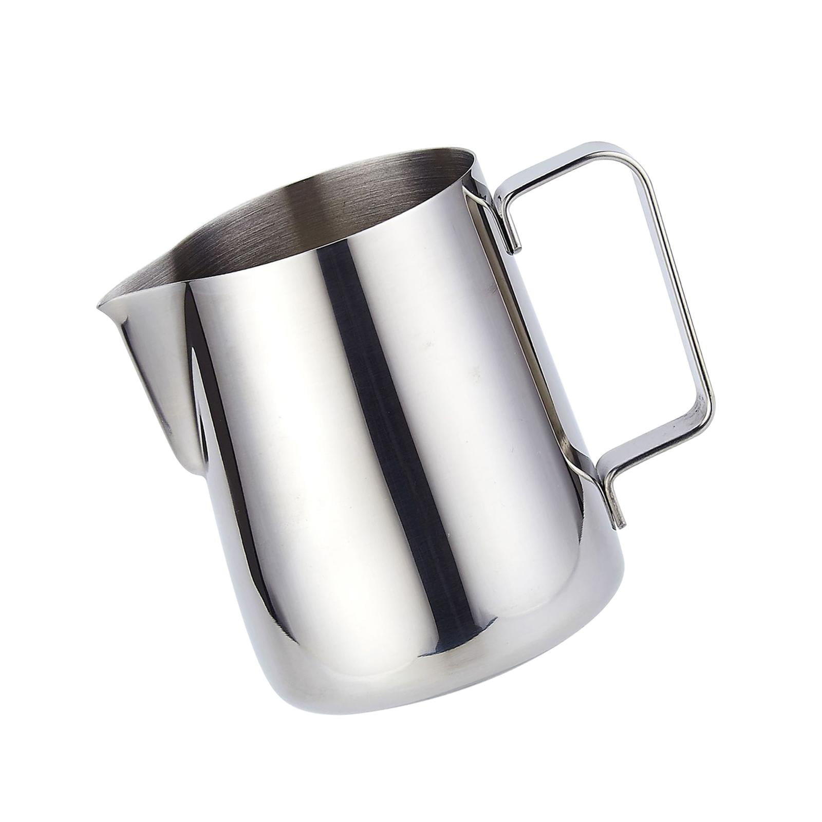 Magideal - Jarra Para Espumar Leche, Herramienta Para Café Con Leche, Taza Para Café Con Leche Con Boca Inclinada De Acero Inoxidable, Cafetera Para Té Caliente 350 Ml