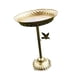 thumbnail image 5 of Plato De Bebedor De Ba?o De Pájaros Con Soporte De Jardín De Metal Buestra Para Pájaros Para El Patio Del Hogar Oro, 5 of 5