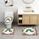 thumbnail image 2 of La Oruga Muy Hambrienta Juego de 3 alfombras de baño de coral fleece: tapete de baño + alfombra de inodoro en forma de U + funda de tapa de inodoro en forma de O, 2 of 6