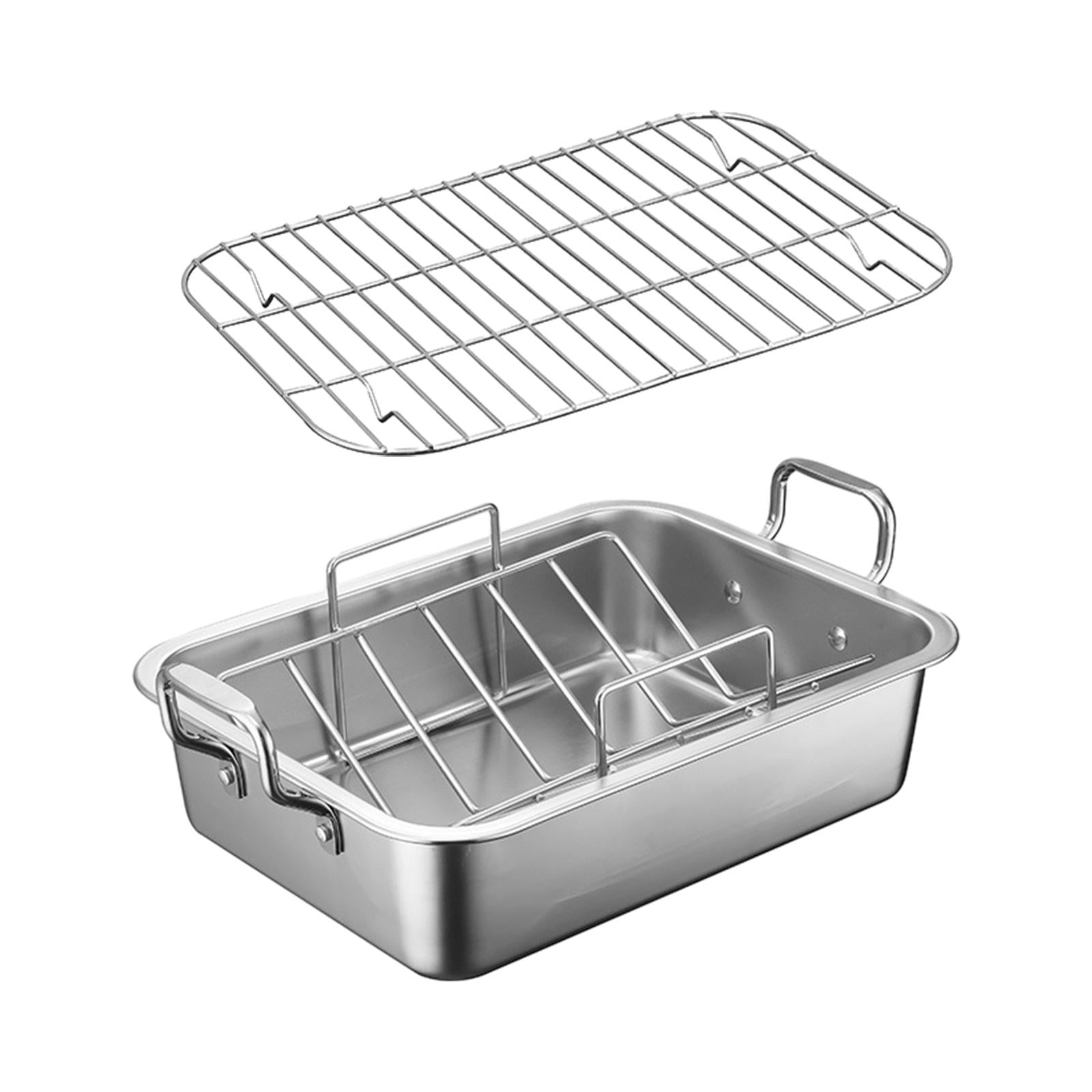 Magideal - Sartén, Horno, Bandeja Para Asar, Filtro De Aceite De Pollo Para Asar Pavo, Bandeja Para Hornear, Rejilla Para Secar, Bandeja Para Verduras, Bandeja P