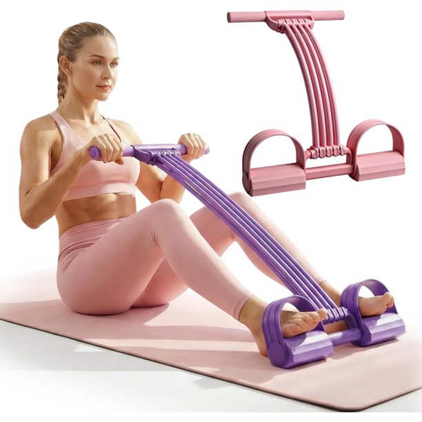 Banda resistencia pedal 8 tubos ajustable multifunción tirador pies abdomen piernas