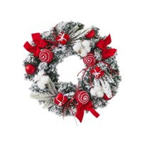 Magideal - Corona Navideña Artificial, Corona Navideña Para Puerta De Entrada, Decoración De Corona Navideña Decorativa Para Fondo, Coronas Navideñas Para Puerta 30 Cm De Diámetro