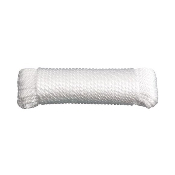 Rope Koch Industries de nailon trenzado sólido blanco de 3/16 pulgadas de profundidad x 50 pies de l
