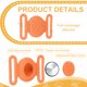 thumbnail image 3 of Uxcell Collar de Perro con Etiqueta, Soporte de Rastreador de Perro de Silicona, Funda Protectora Impermeable para Collar de Gato, (Naranja), Diseñado para Accesorios de Rastreo de Mascotas, 3 of 6
