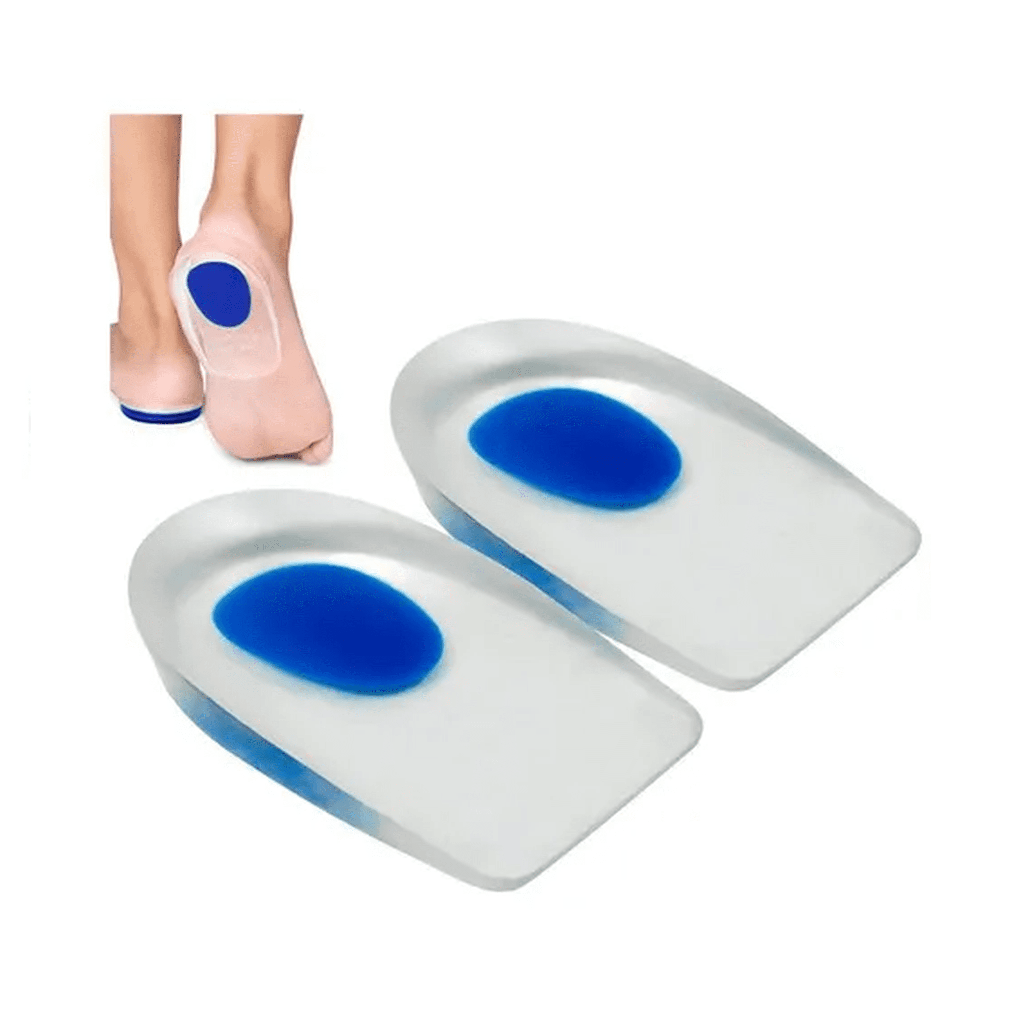 Genérico - Plantillas Ortopedicas Taloneras Silicona Plantillas Gel Portector Talon Plantilla Pie Plano 6 Unidades