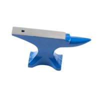 Magideal - Yunque De Cuerno Yunque Forjado Base Estable Fabricación De Joyas Formación Corrección De Anillos Herramienta De Reparación Yunque De Hierro Fundido Azul