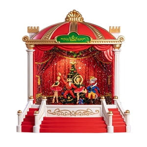 Magideal - Bola De Nieve Navideña, Linterna, Adorno Navideño, Artesanía, Regalo De Cumpleaños Con Música, Estatua De Escritorio Para Sala De Estar, Estante Para Rojo