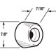 thumbnail image 3 of Caucho blanco mate Bumper Prime-Line, 7/8 pulgadas de profundidad, 0,44 pulgadas de largo, paquete d, 3 of 3