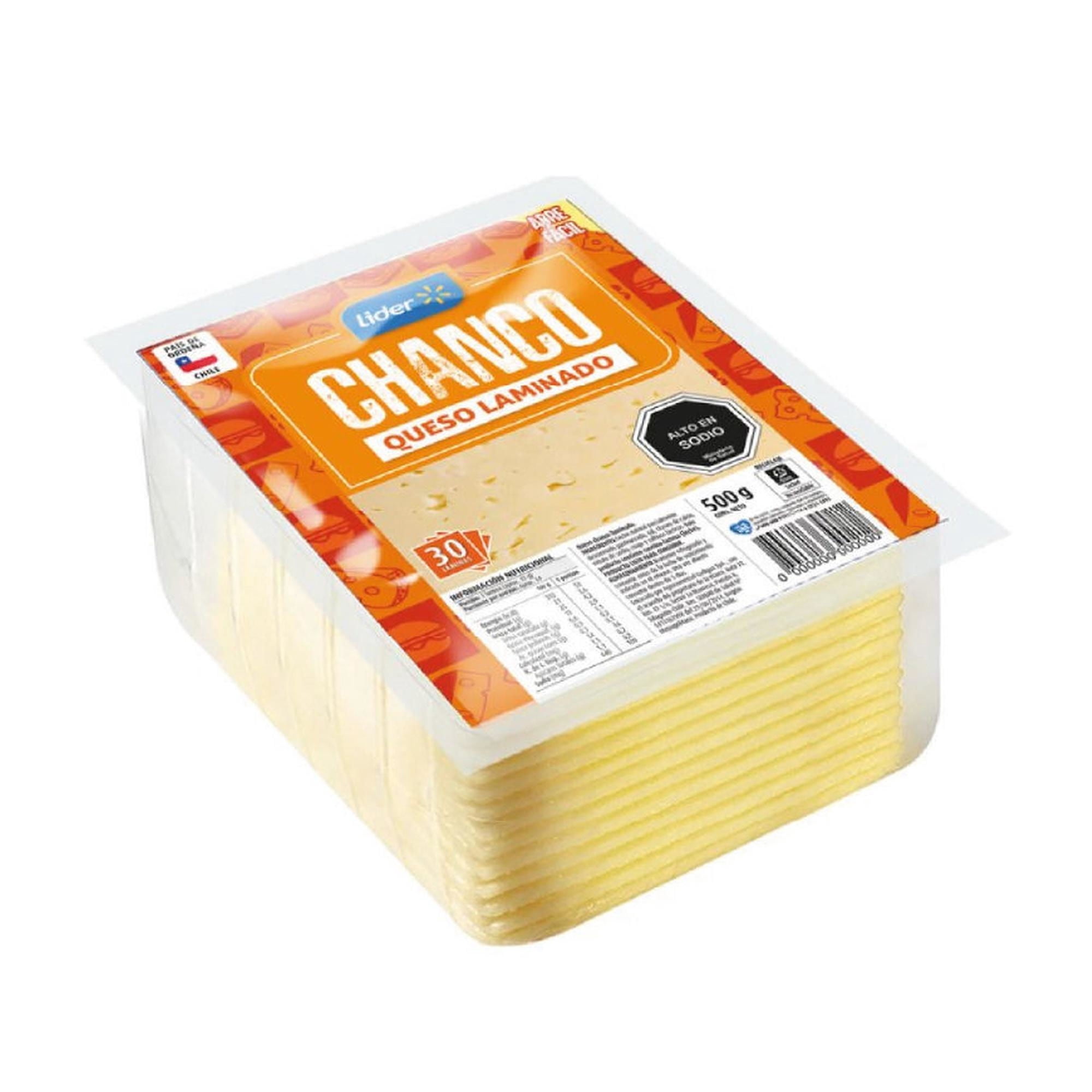 Queso Chanco Laminado 500 g Lider