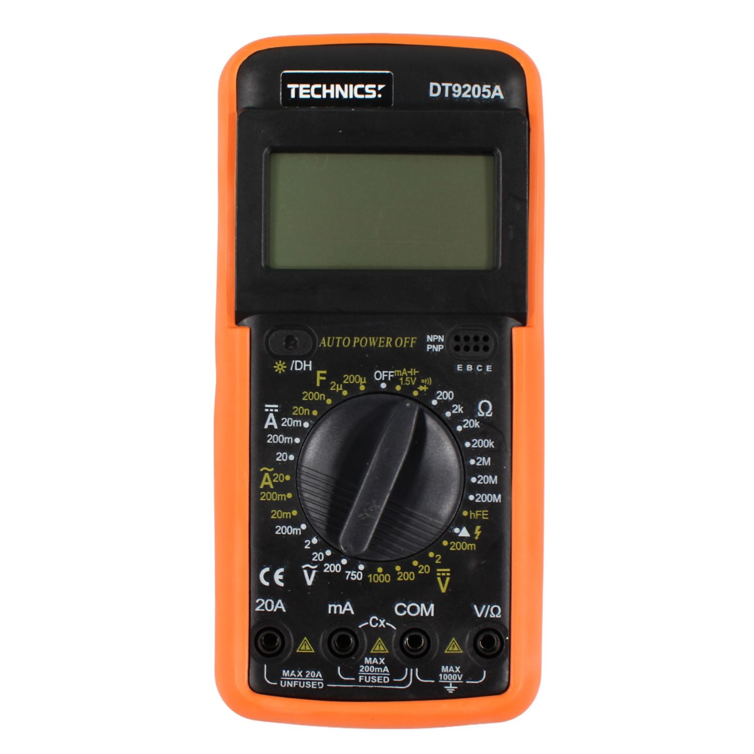 Technics - Multitester Digital Dm9205a Preciso Y Fácil De Usar - Ps
