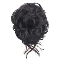 Ioensy - Cabeza De Bolas De Barba Larga Elástica De Peluquero Para Mujeres Y Niñas Que Añaden Plenitud De Moño Marrón Negro