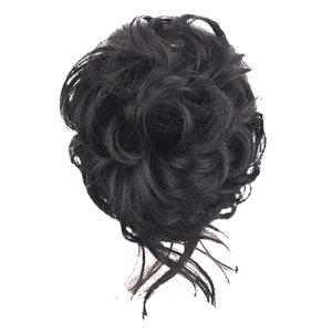 Ioensy - Cabeza De Bolas De Barba Larga Elástica De Peluquero Para Mujeres Y Niñas Que Añaden Plenitud De Moño Marrón Negro
