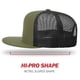 thumbnail image 3 of Gorra de Béisbol R RICHARDSON 511 Trucker con Visera Plana Ajustable, 3 of 7