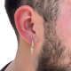 thumbnail image 1 of Aros Argollas Plata 925 Con Oro Hombre Y Mujer Blanco, 1 of 3