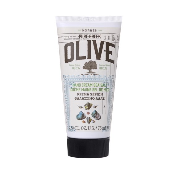 Crema de manos KORRES Olive Sea Salt Nutritiva 75ml Vegan