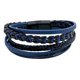 thumbnail image 1 of Pulsera Hombre Ecocuero, 5 Tiras, Cierre Magnetico, Regalo Azul Oscuro 8 Cm 22 Cm, 1 of 5
