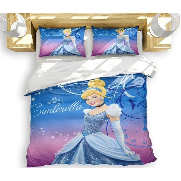 Princess Series Cartoon Duvet Cover Anime Soft Bedding Set 3D Print Comforter Cover Set