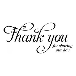 Rienda Libre Graphics - Decomural Thank You Wedding Ws-17068