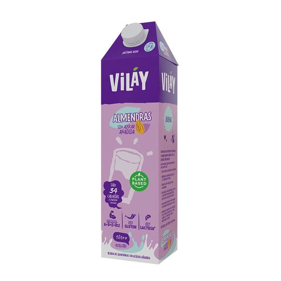Bebida Vegetal Almendras Sabor Original Sin Azúcar, 1 L