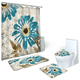thumbnail image 2 of Juego De Baño Set De 4 Piezas Cortina Alfombra Cubre Inodoro, 2 of 2