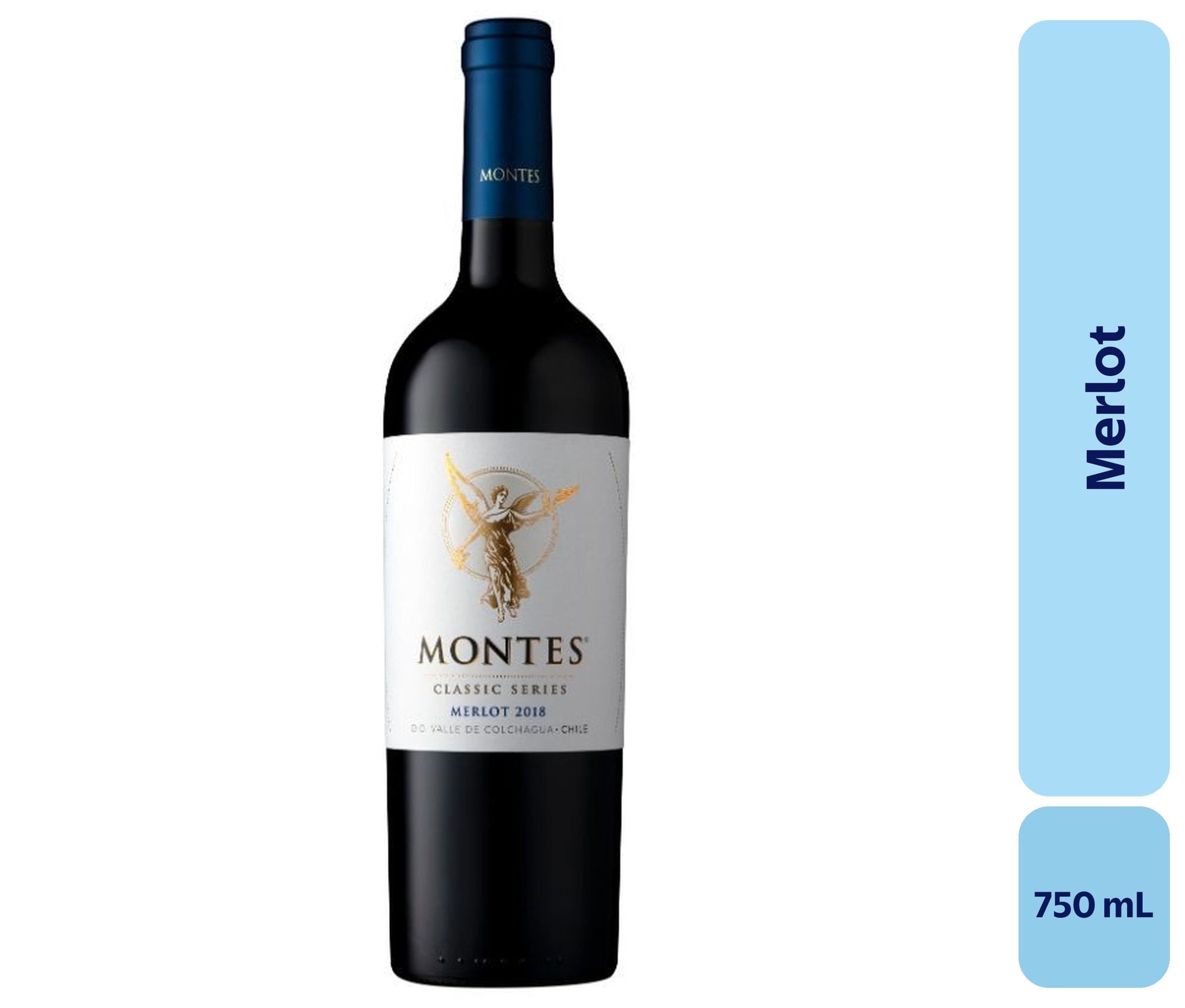 Vino Merlot Botella 750 mL Montes
