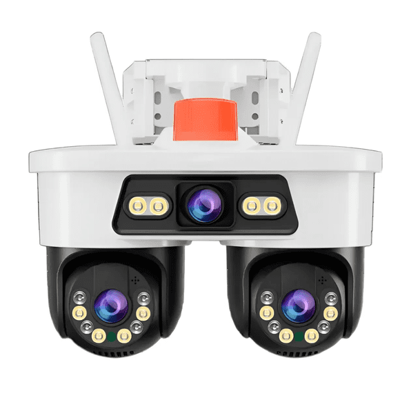 Cámara De Seguridad Jortan 8 5g Monitoreo Triple Lente 360° Blanco