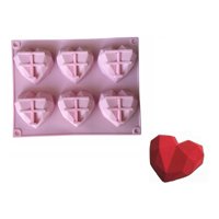 Genérico - Molde Corazon Diamante Molde De Silicona Corazón Chocolate