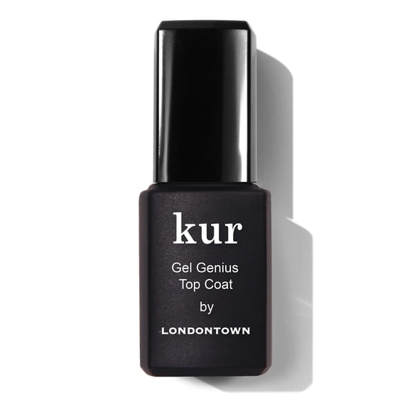 Top Coat LONDONTOWN Kur Gel Genius de secado rápido, 12 ml, vegano, transparente