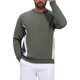 thumbnail image 5 of INSPIRE CHIC Sudadera casual de hombre con cuello redondo, manga larga, bloque de color, para entrenamiento, talla L, gris, 5 of 6